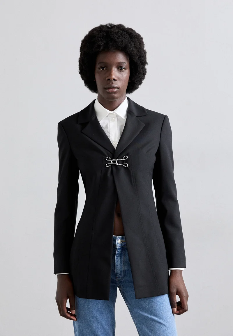 world-wide renown MOSCHINO JEANS HOOK EYE - Blazer nero Clothing Jackets & Blazers Bomber Jackets