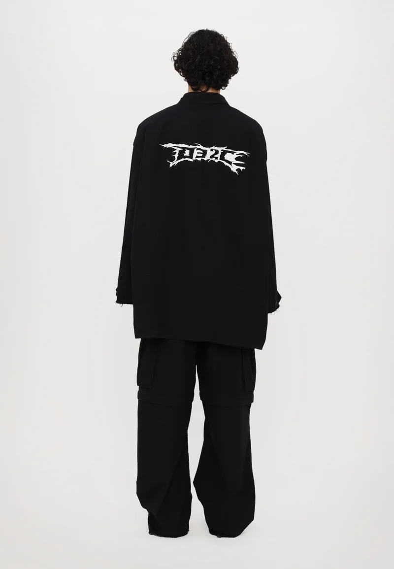 popular 032c INTERMISSION OVERSHIRT UNISEX - Button-down blouse black Streetwear Clothing Shirts & Blouses Blouses