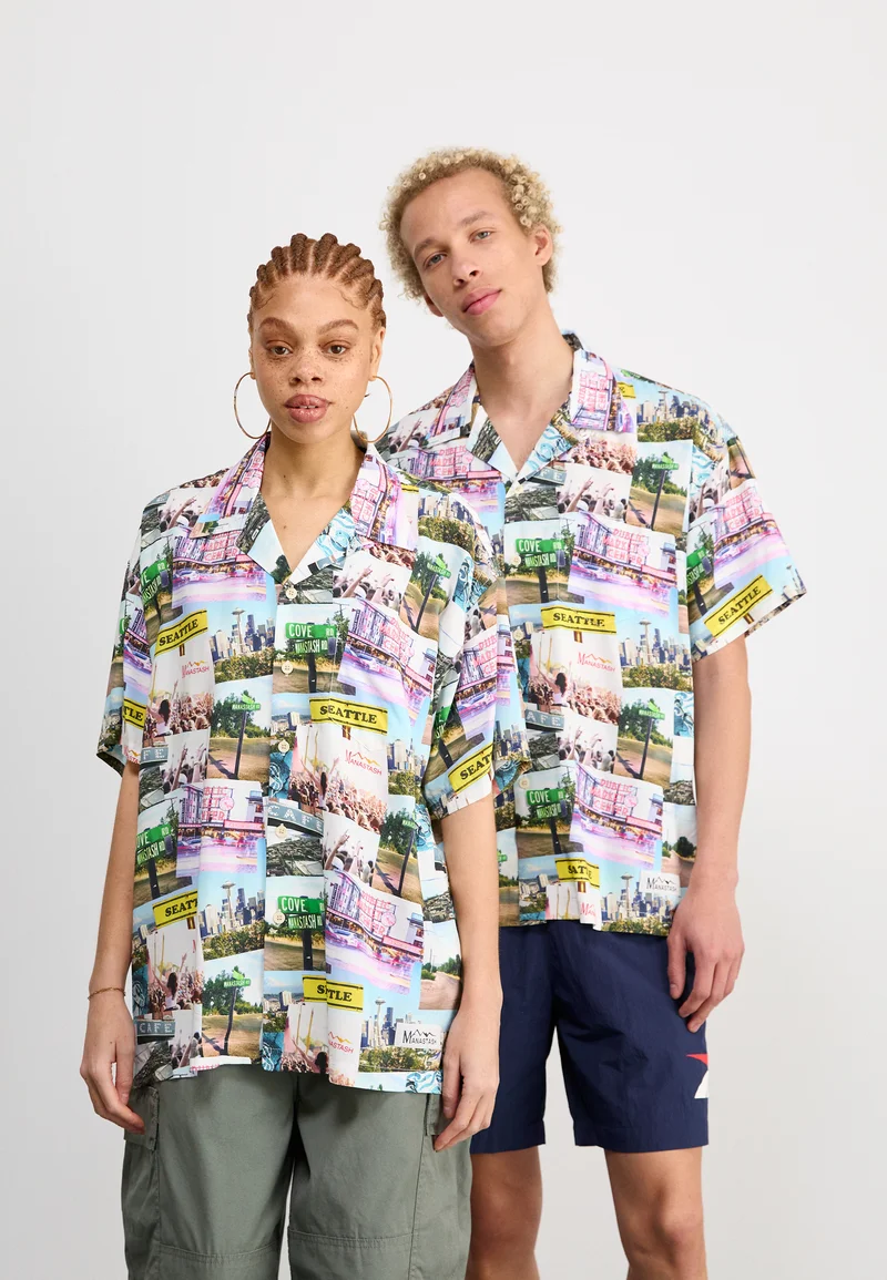 Outlet Manastash MANALOHA UNISEX - Shirt navy Streetwear Sale Streetwear Clothing Socks Blouses