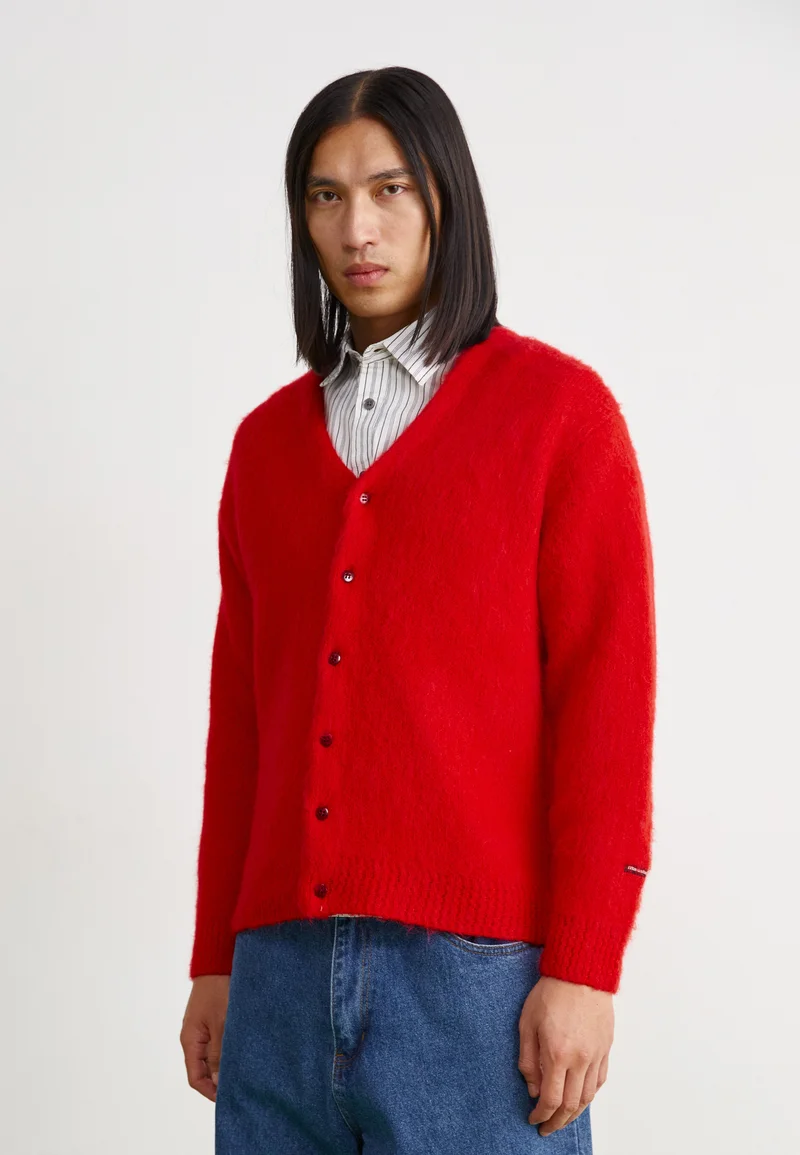 Authentic Manastash ABERDEEN KURTIGAN - Cardigan red Streetwear Sale Streetwear Clothing Swimwear Cardigans