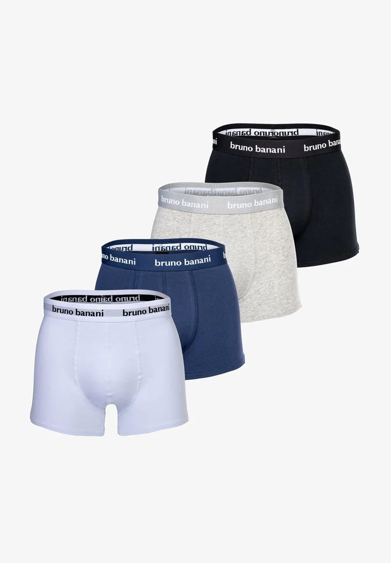 Exclusive Bruno Banani 4ER PACK - EVERY DA Pants schwarz grau weiß blau Clothing Underwear & Socks Underpants Boxer shorts