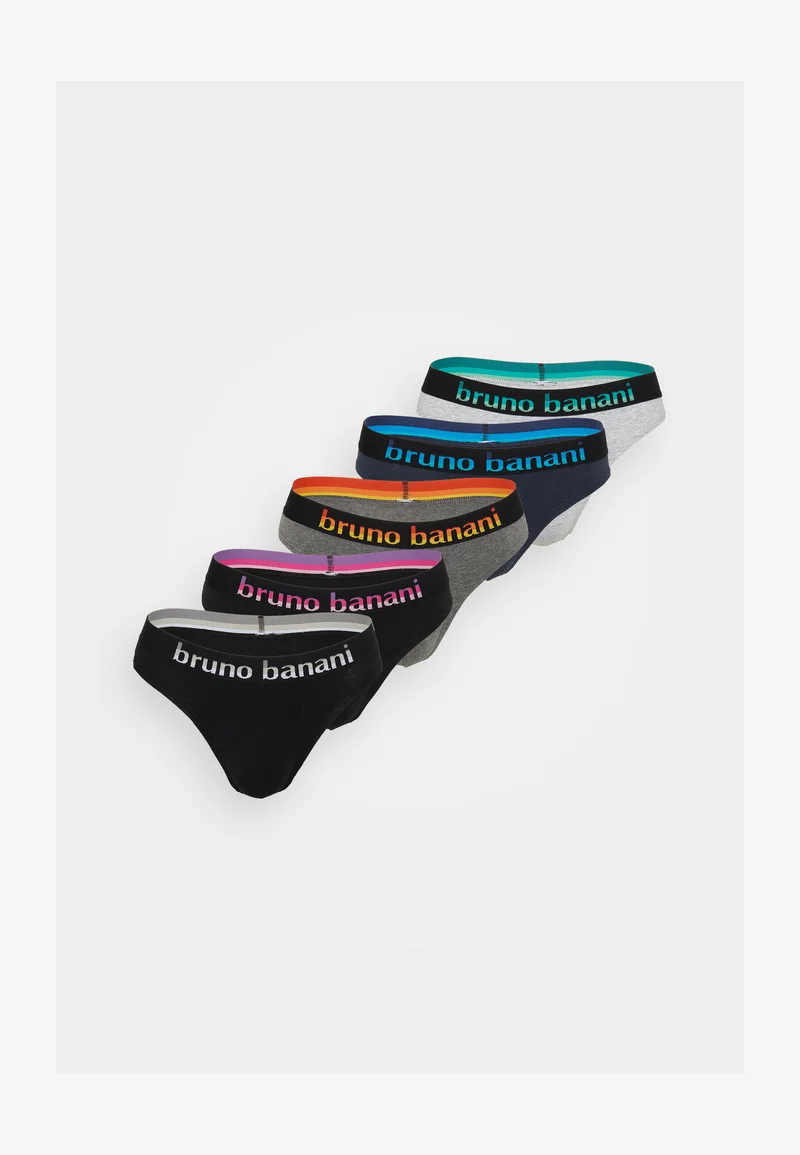USA Sale Online Store Bruno Banani 5 PACK - Briefs navy/blau/schwarz/pink/grau-meliert/mint/anthrazit-meliert/gelb/grau Clothing Underwear & Socks Underpants Boxer shorts