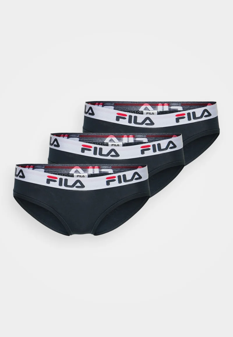 factory wholesale prices Fila WOMAN BRIEF 3 PACK - Briefs navy Streetwear Clothing Underwear Bottoms