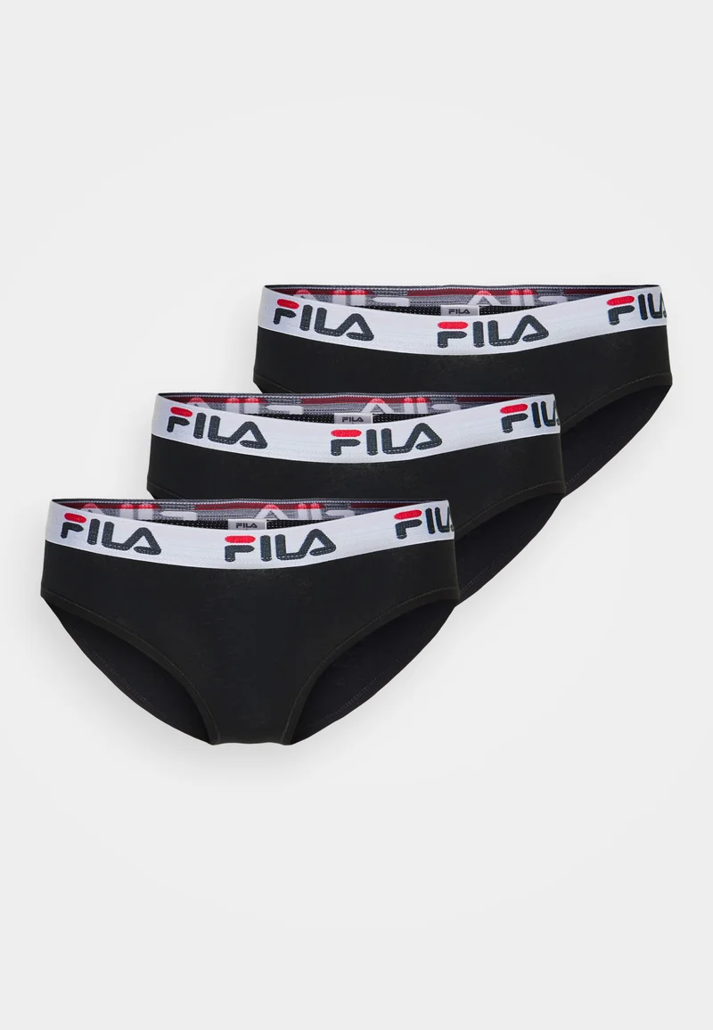 UK store Fila WOMAN BRIEF 3 PACK - Briefs black Streetwear Clothing Underwear Bottoms