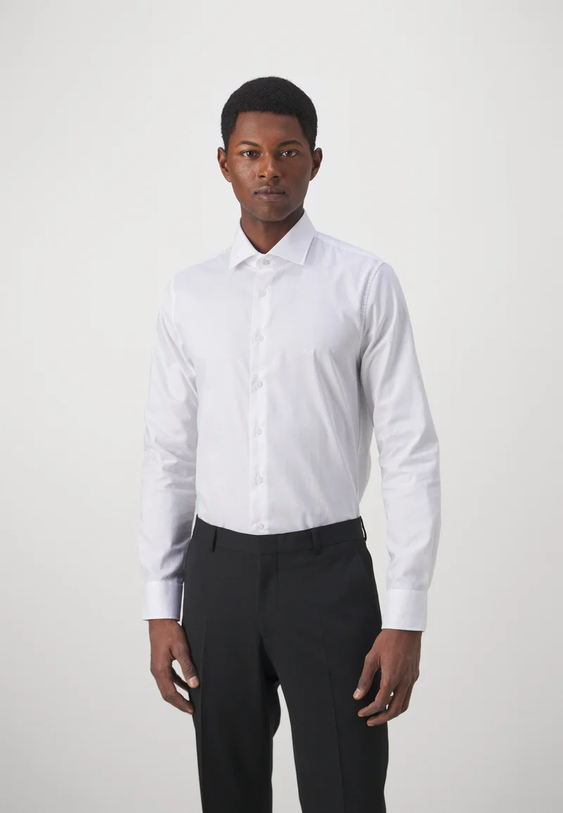 high-tech materials Michael Kors PINPOINT OXFORD SLIM FIT - Formal shirt white Clothing Shirts Business Shirts