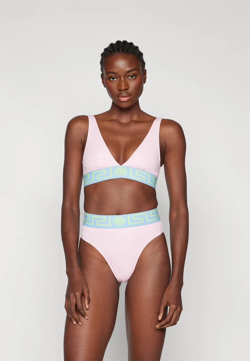 100% Satisfaction Guarantee Versace TRIANGLE LYCRA VITA RECYCLED - Bikini top pastel pink/pastel blue/mint Clothing Swimwear Beach accessories Bikini tops