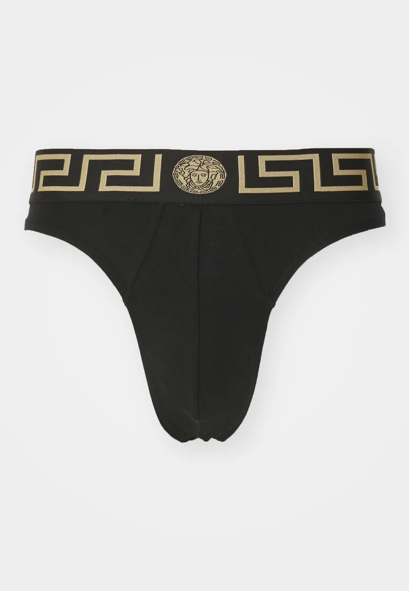 Top Brand Wholesale Online Versace UNDERPANTS THONG TOPEKA BI-STRETCH - Briefs black/gold-coloured Clothing Underwear & Socks Underpants Boxer shorts