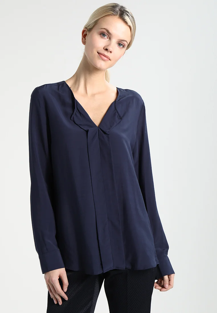 high-end Seidensticker V-NECK SLIPOVER REGULAR FIT - Blouse navy Clothing Shirts & Blouses Blouses