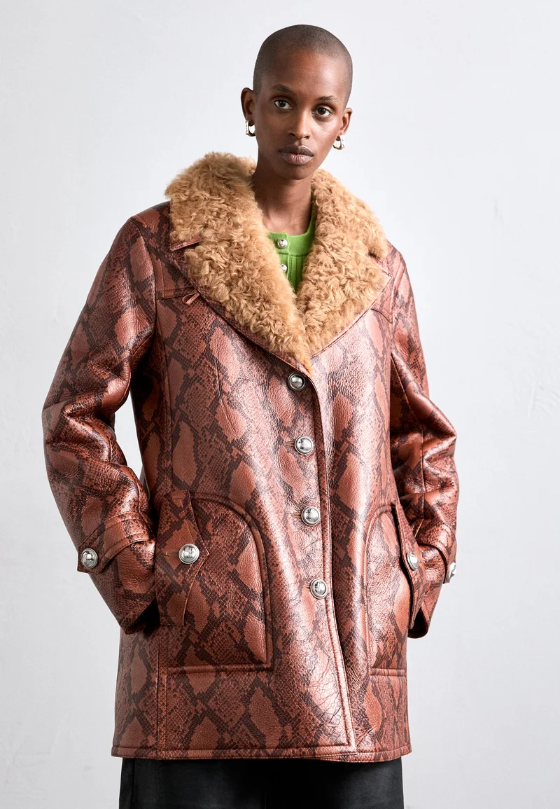 timeless design Rabanne OUTERWEAR - Leather jacket rust/red Clothing Jackets & Blazers Bomber Jackets