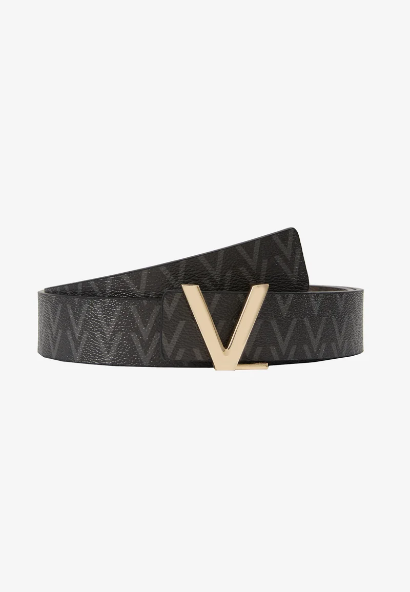 In Stock Valentino Bags FOX LOGO REVERSIBLE BELT - Belt nero/moro Accessories Belts Braided belt