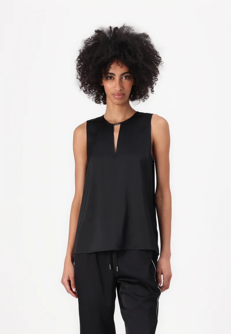 Cheap Calvin Klein DRAPEY METAL BLOUSE - Top black Clothing Shirts & Blouses Blouses