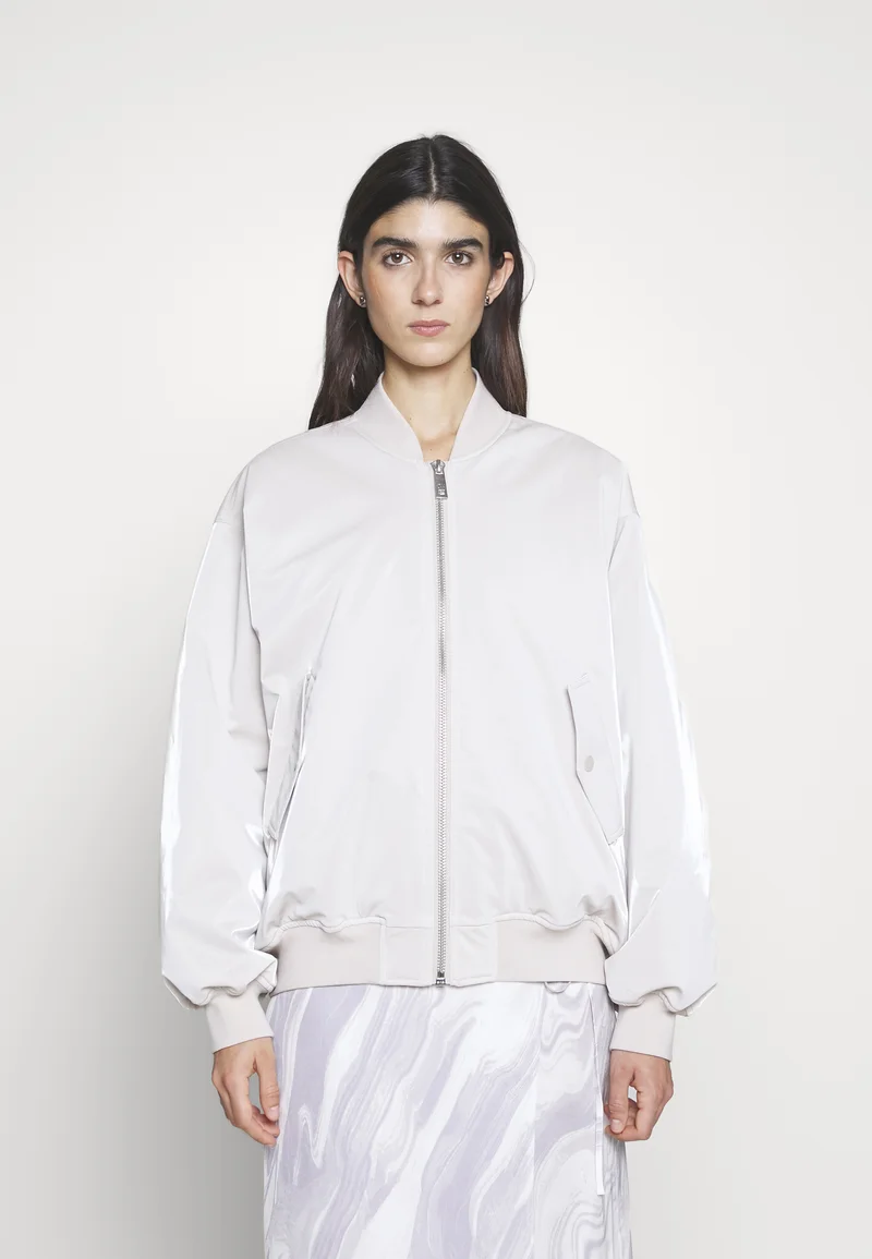 Clearance Sale Calvin Klein SHINE PADDED JACKET - Bomber Jacket light grey Clothing Jackets & Blazers Bomber Jackets