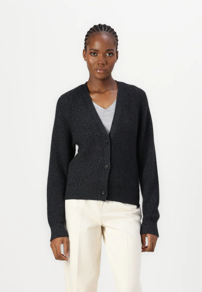 professional online store Calvin Klein RIB RELAXED CARDI - Cardigan black Clothing Knitwear & Cardigans Cardigans