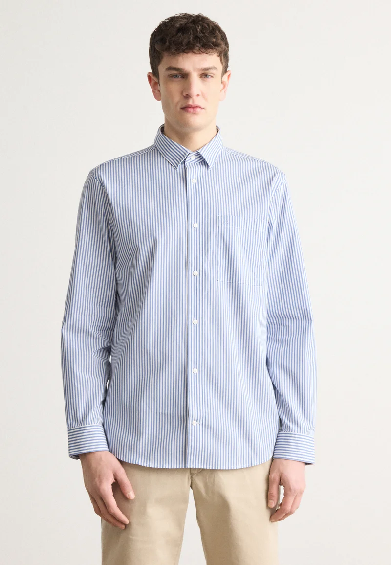 authorized dealers Calvin Klein STRIPE SHIRT - Shirt white/dutch blue Clothing Shirts Casual Shirts