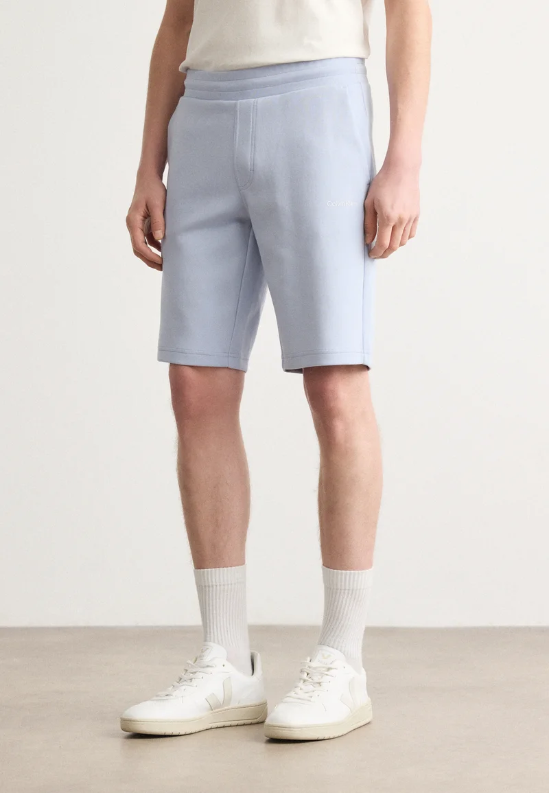 reputable site Calvin Klein MICRO LOGO REPREVE - Tracksuit bottoms zen blue Clothing Shorts Casual Shorts