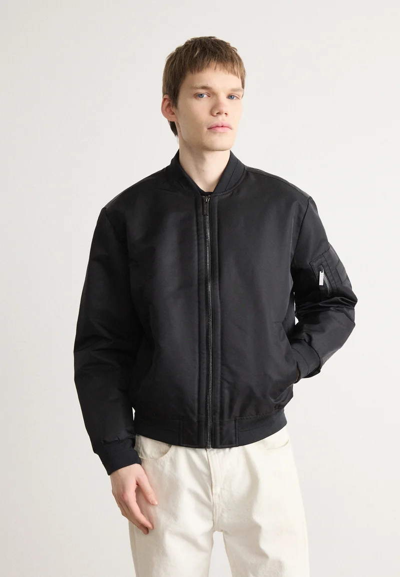 official online website Calvin Klein HERO  - Bomber Jacket black Clothing Sale Jackets Gilet Bomber Jackets