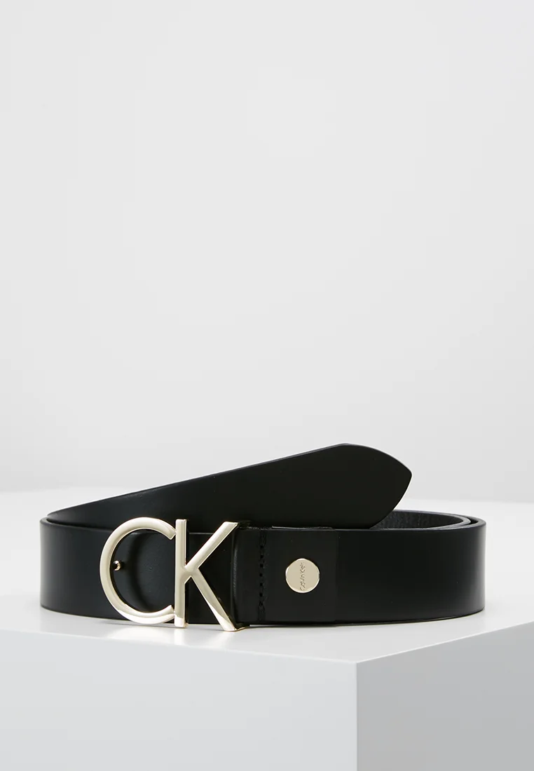 Outlet Factory Online Store Calvin Klein LOGO BELT - Belt black/light gold-coloured Accessories Sale Belts Braided belt