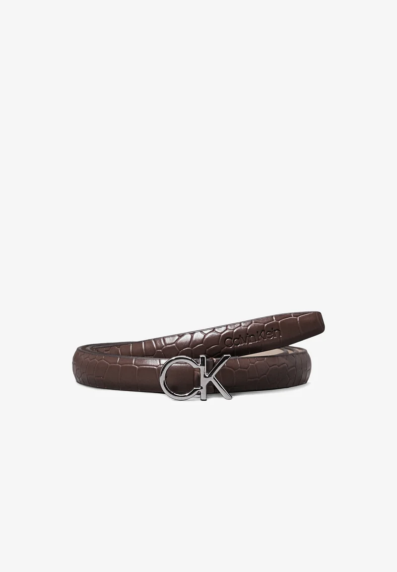 Most Fashionable Outlet Calvin Klein THIN BELT - Belt cioccolate lab Accessories Sale Belts Braided belt
