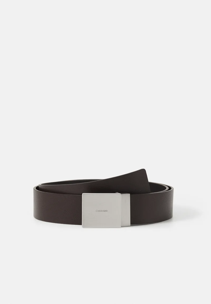 discount shop Calvin Klein CASUAL PLAQUE  - Belt dark brown Accessories Belts Casual belts