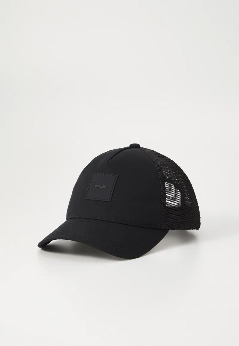 reputable site Calvin Klein TONAL PATCH TRUCKER UNISEX - Cap black Accessories Hats & headscarves Caps