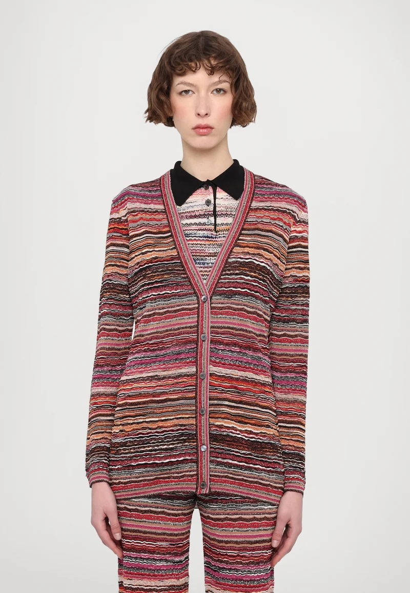 promo codes Missoni BUTTONED CARDIGAN - Cardigan brown/black/red/orange Clothing Knitwear & Cardigans Cardigans