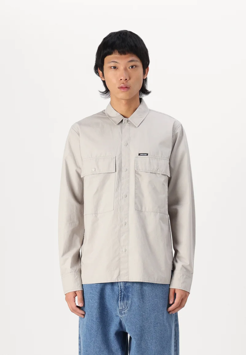 new collection Santa Cruz SERVICE UNISEX - Button-down blouse fog Streetwear Clothing Shirts & Blouses Blouses