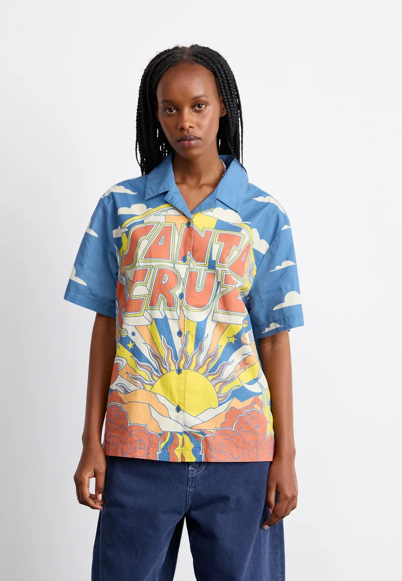 online leading retailer Santa Cruz FOXY SUN - Button-down blouse multi-coloured Streetwear Sale Streetwear Clothing Socks Blouses