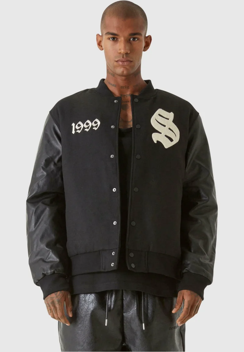 Retailer 9N1M SENSE UNISEX COLLEGE - Bomber Jacket black Streetwear Sale Streetwear Clothing Swimwear Bomber Jackets