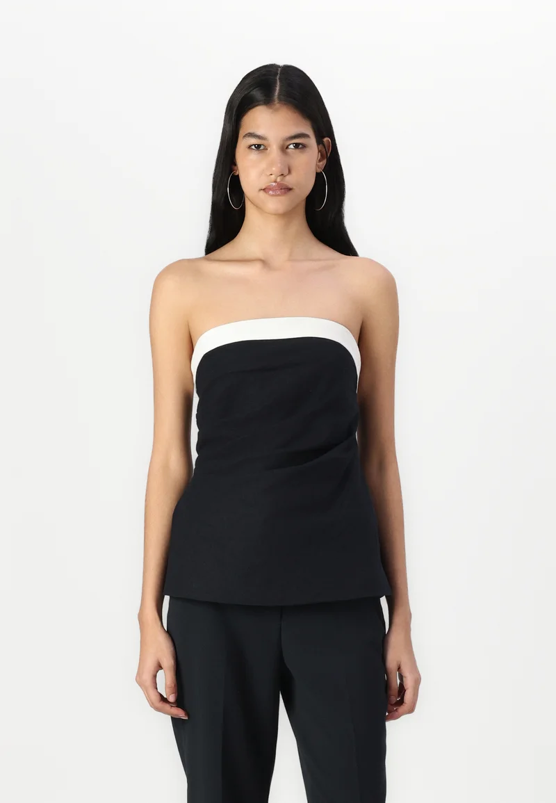 premier fashion designer Abercrombie & Fitch BARE RESORT CONTRAST TUBE - Top black beauty/jet stream Clothing Shirts & Blouses Blouses