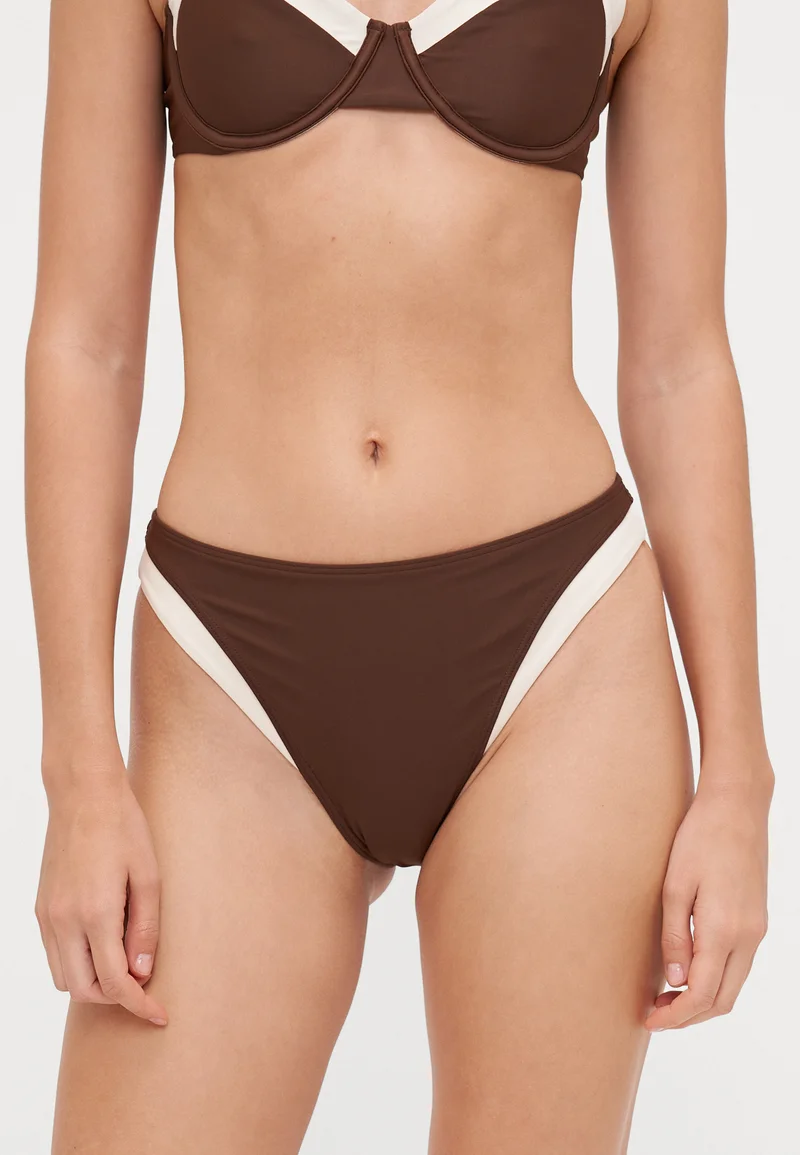 high-end Abercrombie & Fitch MID RISE MODERATE CONTRAST - Bikini bottoms chicory coffee Clothing Swimwear Bikinis Bikini sets