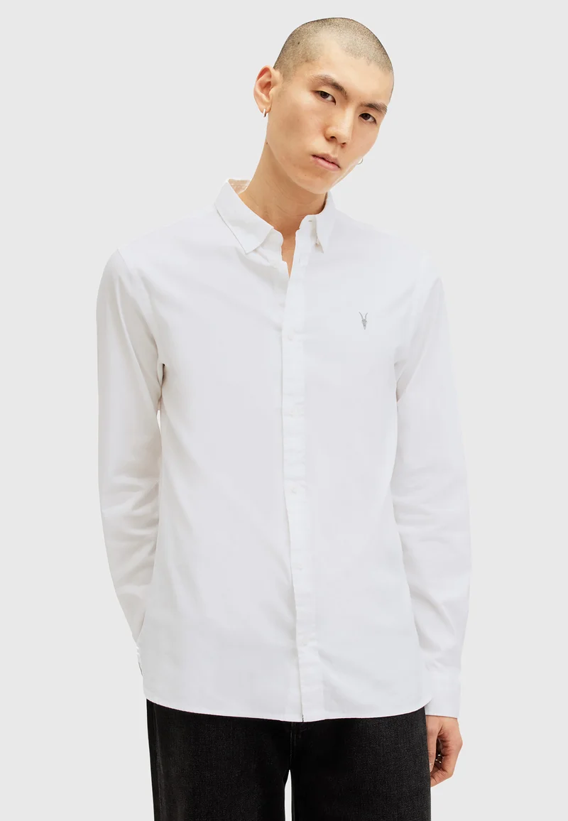 reasonable price AllSaints HAWTHORNE - Shirt white Clothing Shirts Casual Shirts