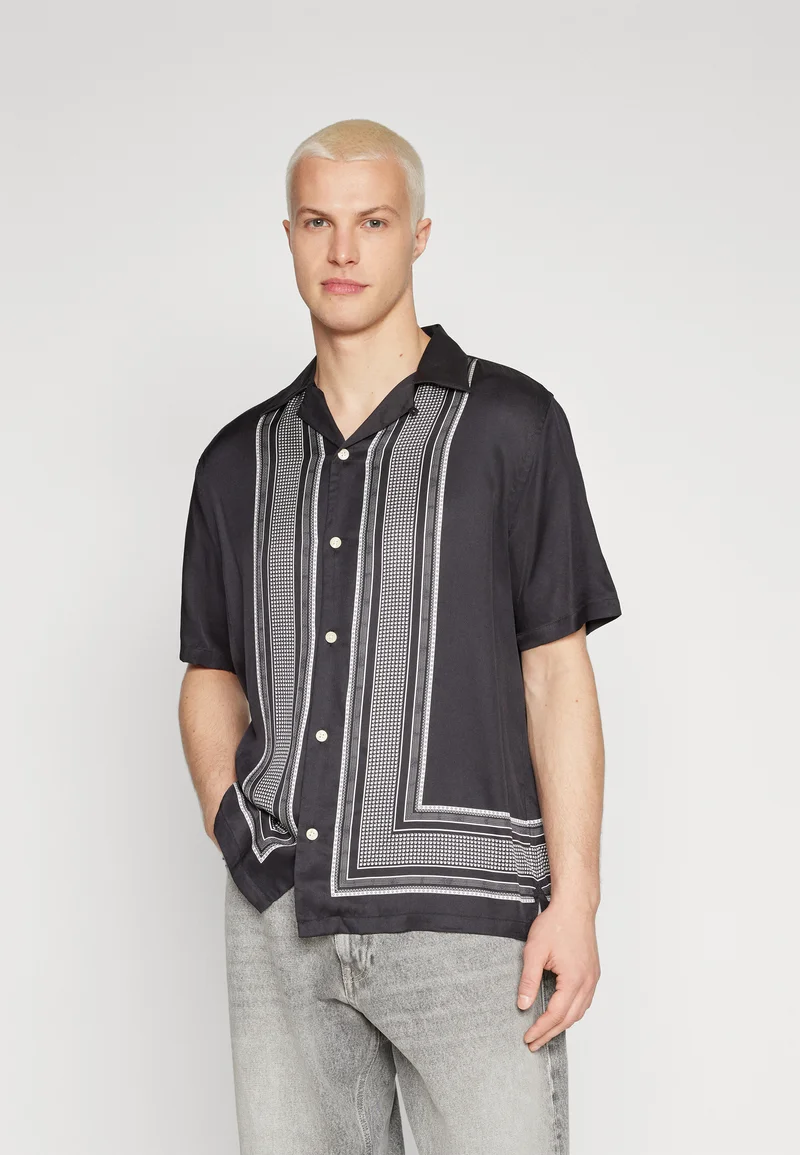entire collection AllSaints ORIZABO  - Shirt jet black Clothing Sale Shirts Business Shirts