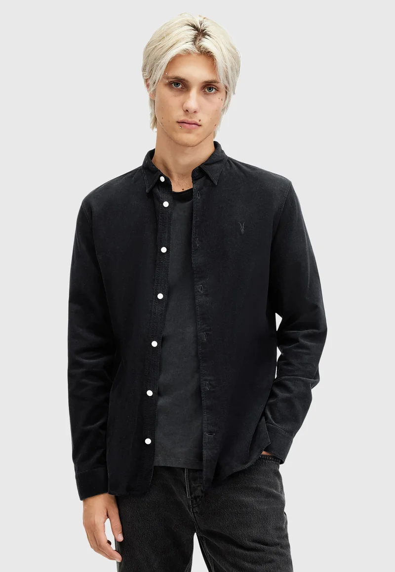 Fast Worldwide Delivery AllSaints BIRCHWOOD  - Shirt jet black Clothing Shirts Casual Shirts