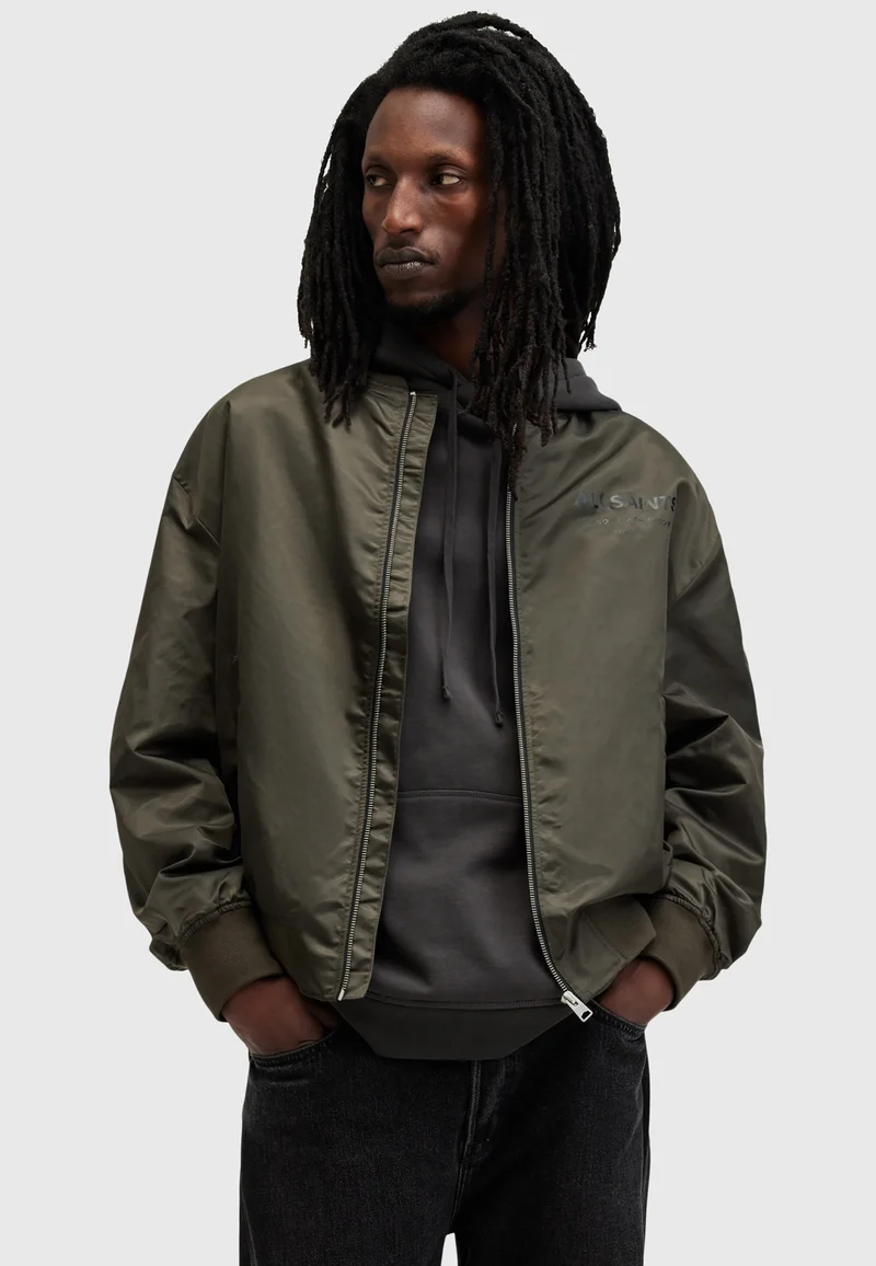 Classic Styles AllSaints UNDERGROUND - Bomber Jacket dull khaki green Clothing Sale Jackets Gilet Bomber Jackets