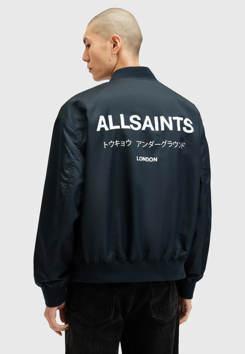 Cheapest AllSaints UNDERGROUND - Bomber Jacket petrol blue Clothing Sale Jackets Gilet Bomber Jackets