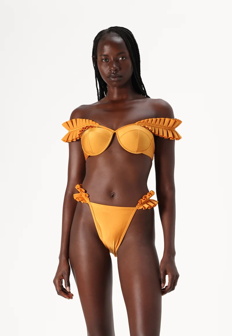 various styles ANDREA IYAMAH MULAN BIKINI  - Bikini top sunset gold Clothing Swimwear Beach accessories Bikini tops