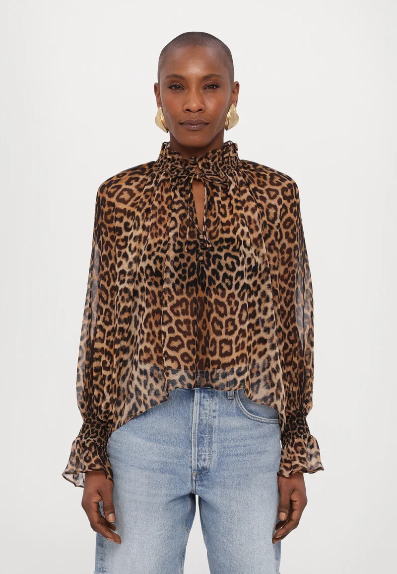 UK Cheap Sale Alice + Olivia NORAH TIE PEASANT - Blouse brown Clothing Shirts & Blouses Blouses
