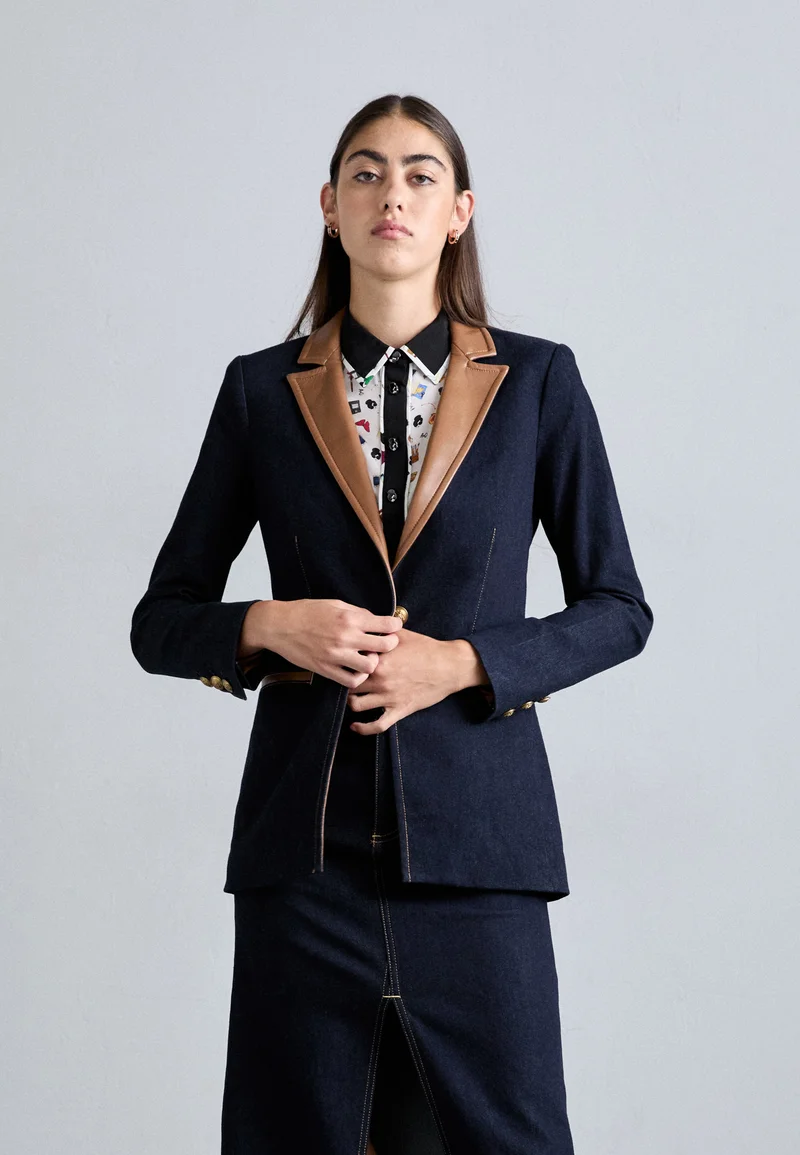100% Genuine Alice + Olivia BREANN - Denim jacket dark rinse Clothing Jackets & Blazers Bomber Jackets