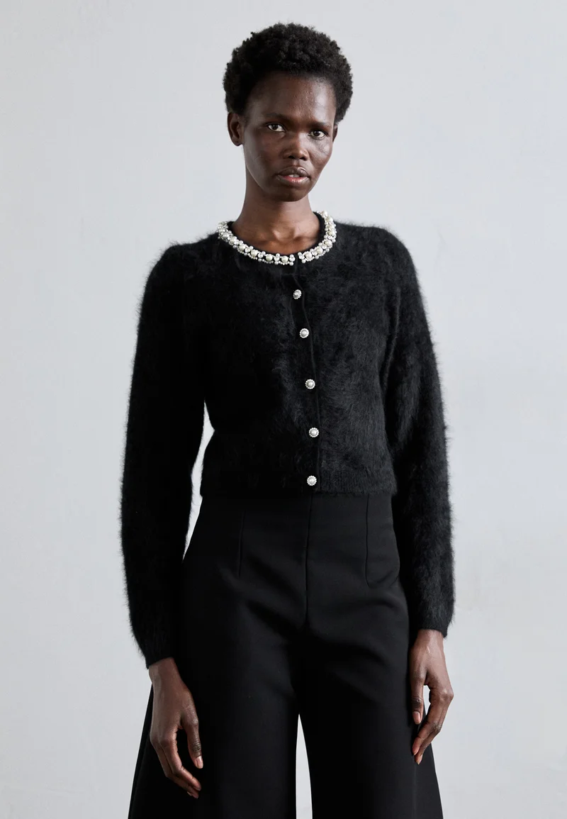 reasonable sale price Alice + Olivia DOLLIE CARDIGAN - Cardigan black Clothing Knitwear & Cardigans Cardigans