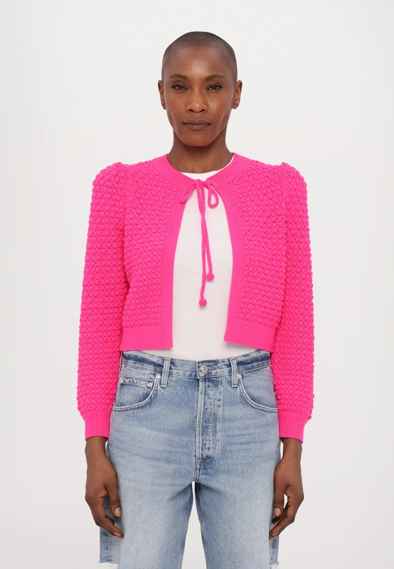 high-tech materials Alice + Olivia KITTY CARDIGAN - Cardigan wild pink Clothing Knitwear & Cardigans Cardigans