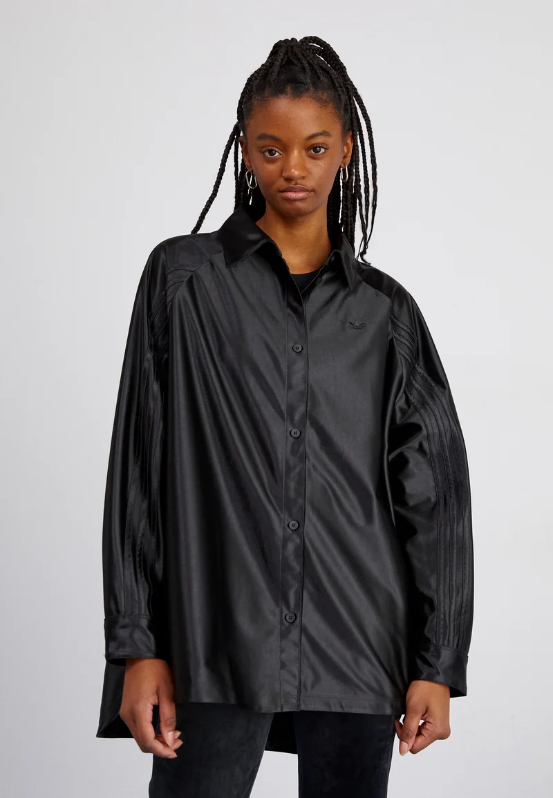 UK store adidas Originals FASHION OVERSIZED - Button-down blouse black Streetwear Sale Streetwear Clothing Socks Blouses