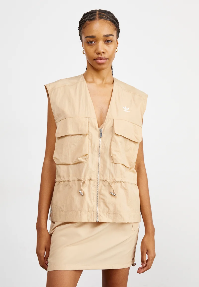 unique design adidas Originals VEST - Waistcoat magic beige Clothing Jackets & Blazers Bomber Jackets