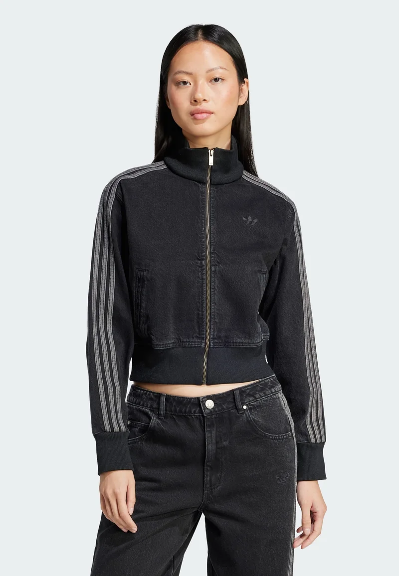 discount shop adidas Originals Denim jacket - true black denim Streetwear Clothing Jackets, Gilets & Blazers Bomber Jackets