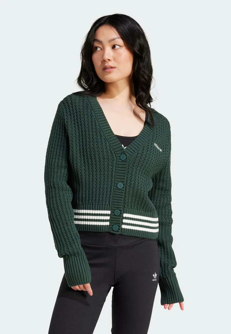 Sale USA Online adidas Originals CARDIGAN - Cardigan mineral green Streetwear Sale Streetwear Clothing Socks Cardigans