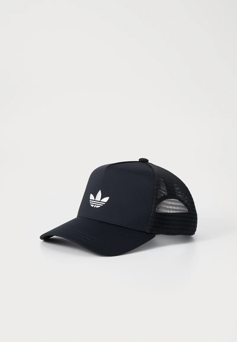 UK official online shop adidas Originals CURVED TRUCKER UNISEX - Cap black Accessories Beanies, hats & caps Caps