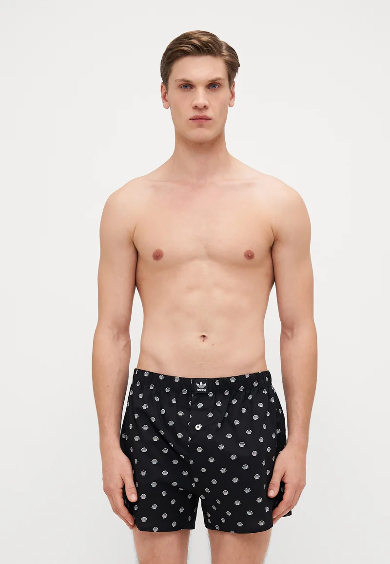 Big discount on sale adidas Originals 2 PACK - Boxer shorts black/white Streetwear Clothing Underwear & Socks Socks Boxer shorts