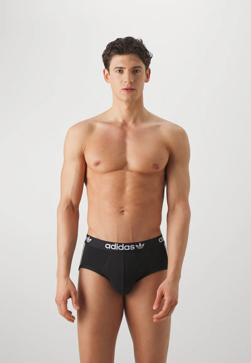 Outlet adidas Originals 3 PACK - Briefs noir/noir/noir Clothing Underwear & Socks Underpants Boxer shorts