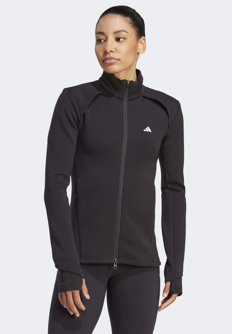 vast selection adidas Performance TRAINING COVER-UP - Training jacket black Clothing Jackets & Blazers Bomber Jackets