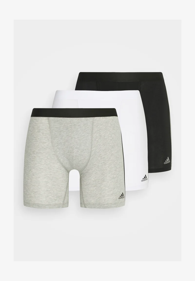 Clearance adidas Sportswear STRIPES BOXER BRIEF 3 PACK - Pants white/heather grey/black Clothing Sale Underwear & Socks Bathrobes Boxer briefs