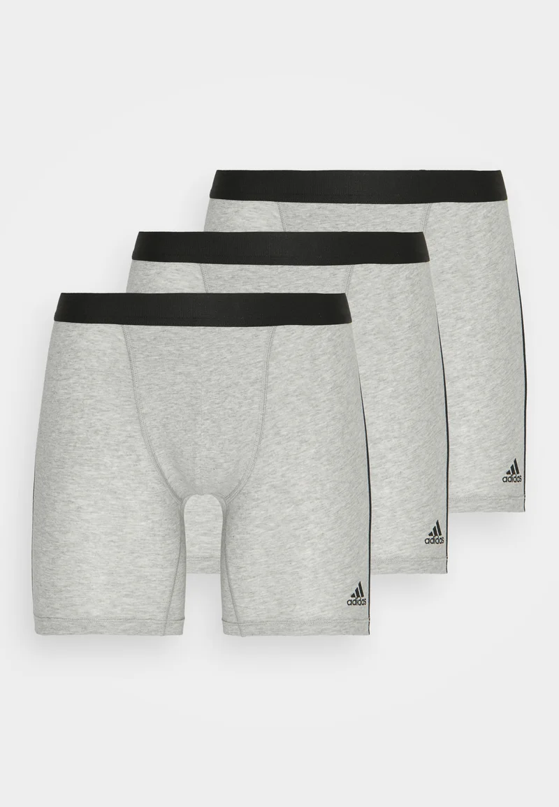 USA Sale Online Store adidas Sportswear STRIPES BOXER BRIEF 3 PACK - Pants heather grey Clothing Underwear & Socks Underpants Boxer shorts